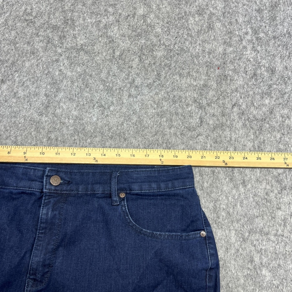 Martha Stewart Jeans Womens 22W Blue TSV Skinny High Rise Floral Embroidered - Picture 12 of 16